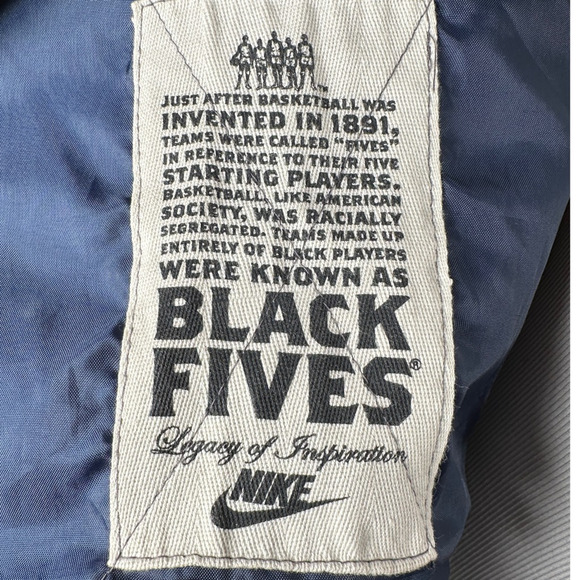 Vintage Nike Harlem Renaissance Rens Jacket Men's XXL 2XL Striped Blue Yellow - Picture 9 of 12